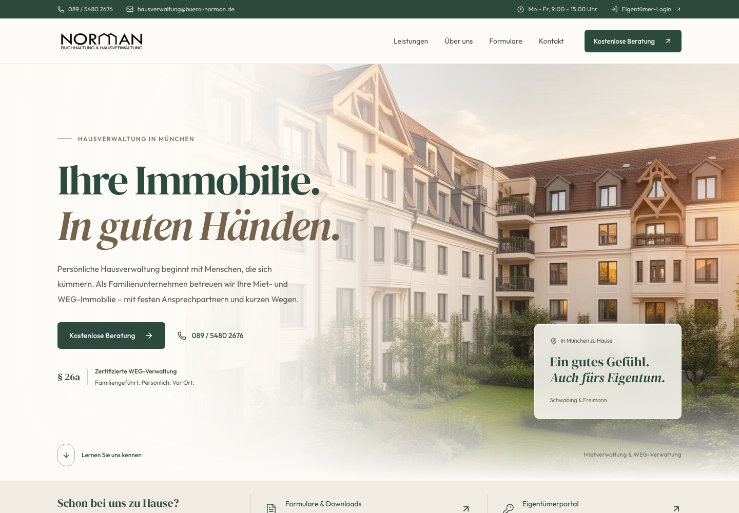 Hausverwaltung Norman – Projektvorschau