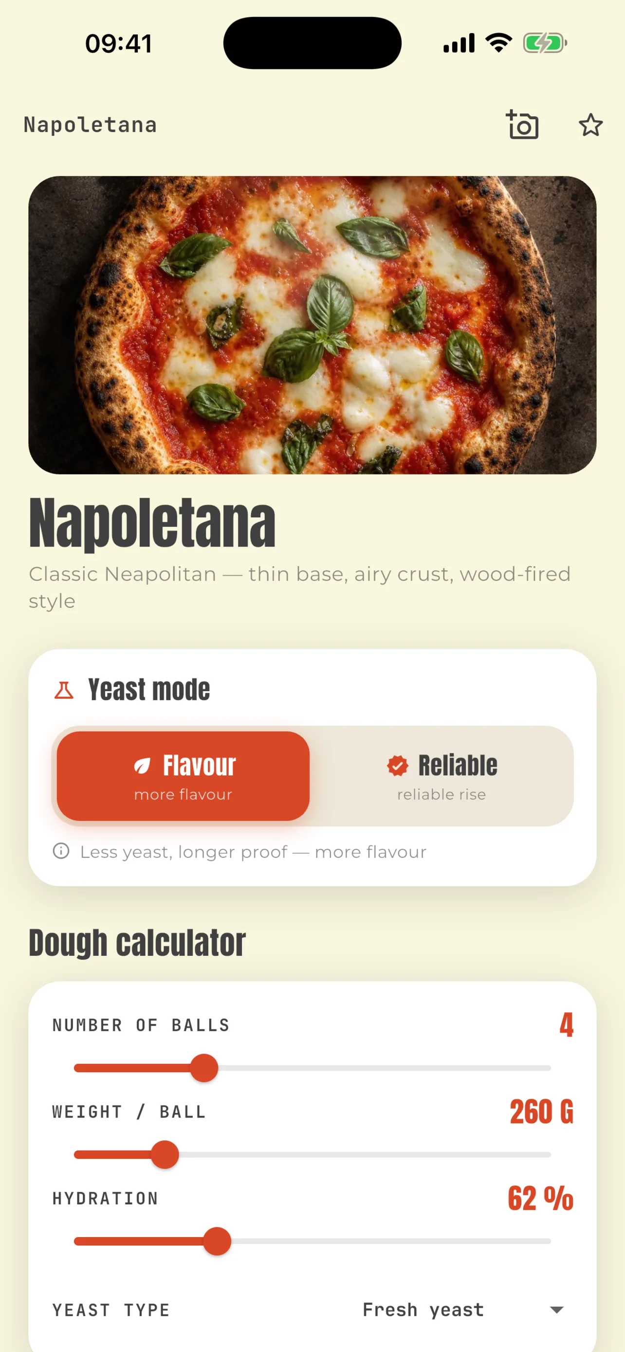 Doughnamics Rechner für Napoletana